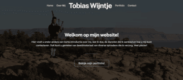 Voor doedelzakmuzikant Tobias Wijntje ontwikkelde Solveon een snelle, mobiele website die zijn Schotse sound centraal zet. Bezoekers ontdekken bio, foto’s en luisterfragmenten en kunnen Tobias direct boeken via een duidelijk aanvraagformulier. De site is gebouwd met focus op performance, wij beheren deze site volledig, zodat Tobias zich kan richten op wat telt: optreden.

🔗www.tobiaswijntje.nl